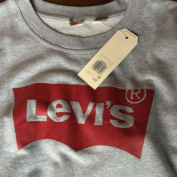 Levi’s NWT Sz 2XL light grey  logo sweatshirt - Picture 10 of 10